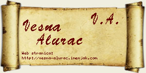 Vesna Alurac vizit kartica
